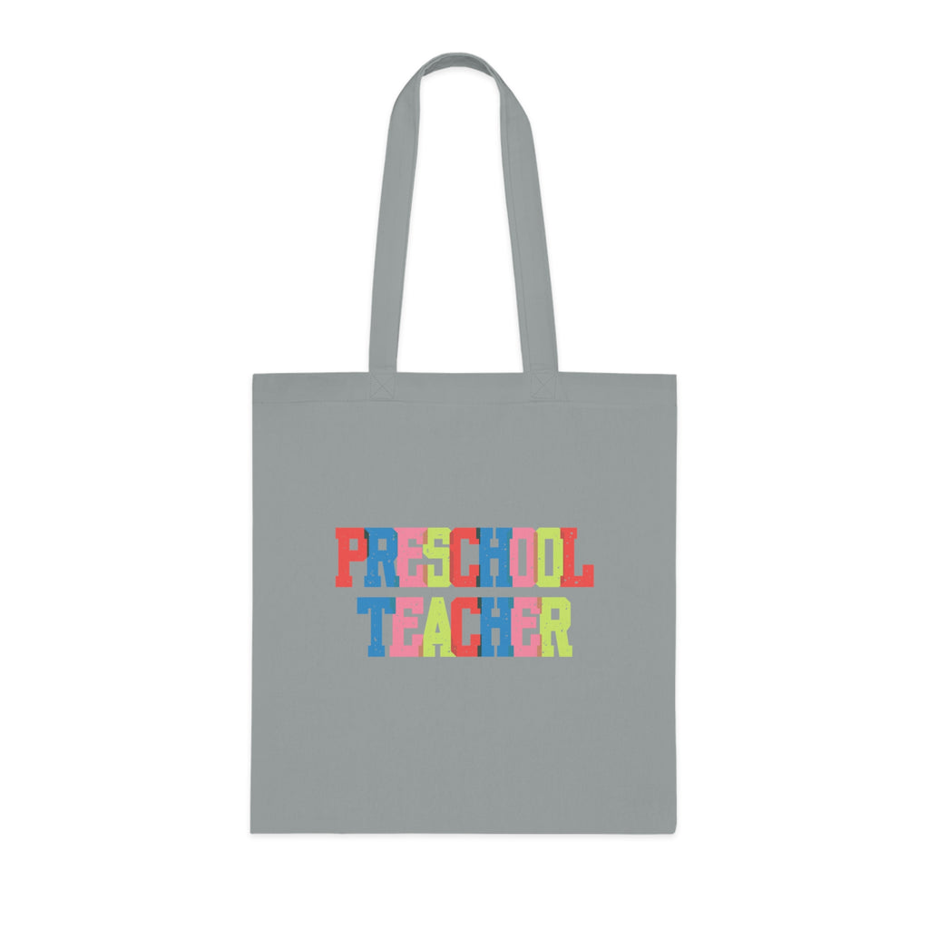 Colorful Preschool Teacher Cotton Tote