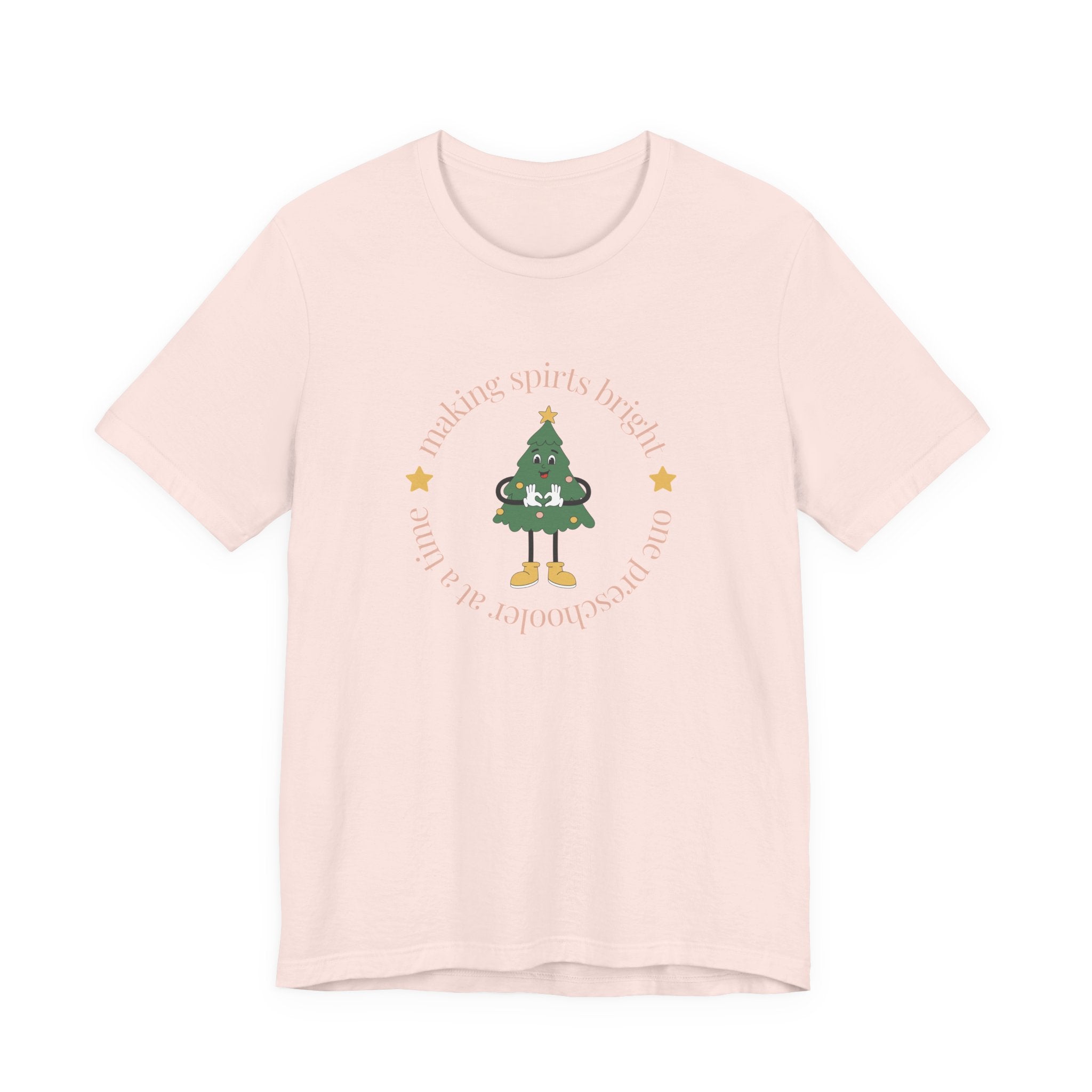 Whimsical Christmas Preschool Teacher Tee | Making Spirits Bright One Preschooler at a Time