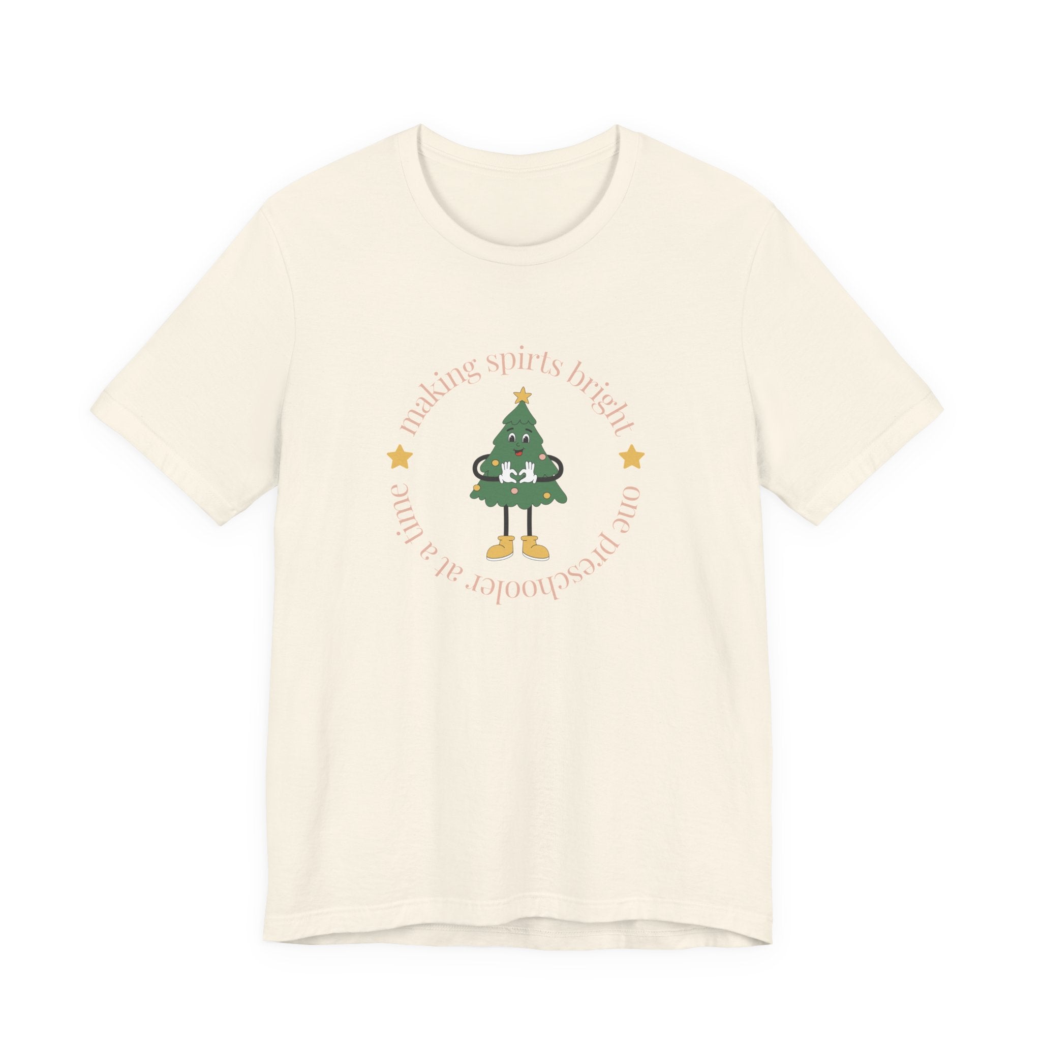Whimsical Christmas Preschool Teacher Tee | Making Spirits Bright One Preschooler at a Time