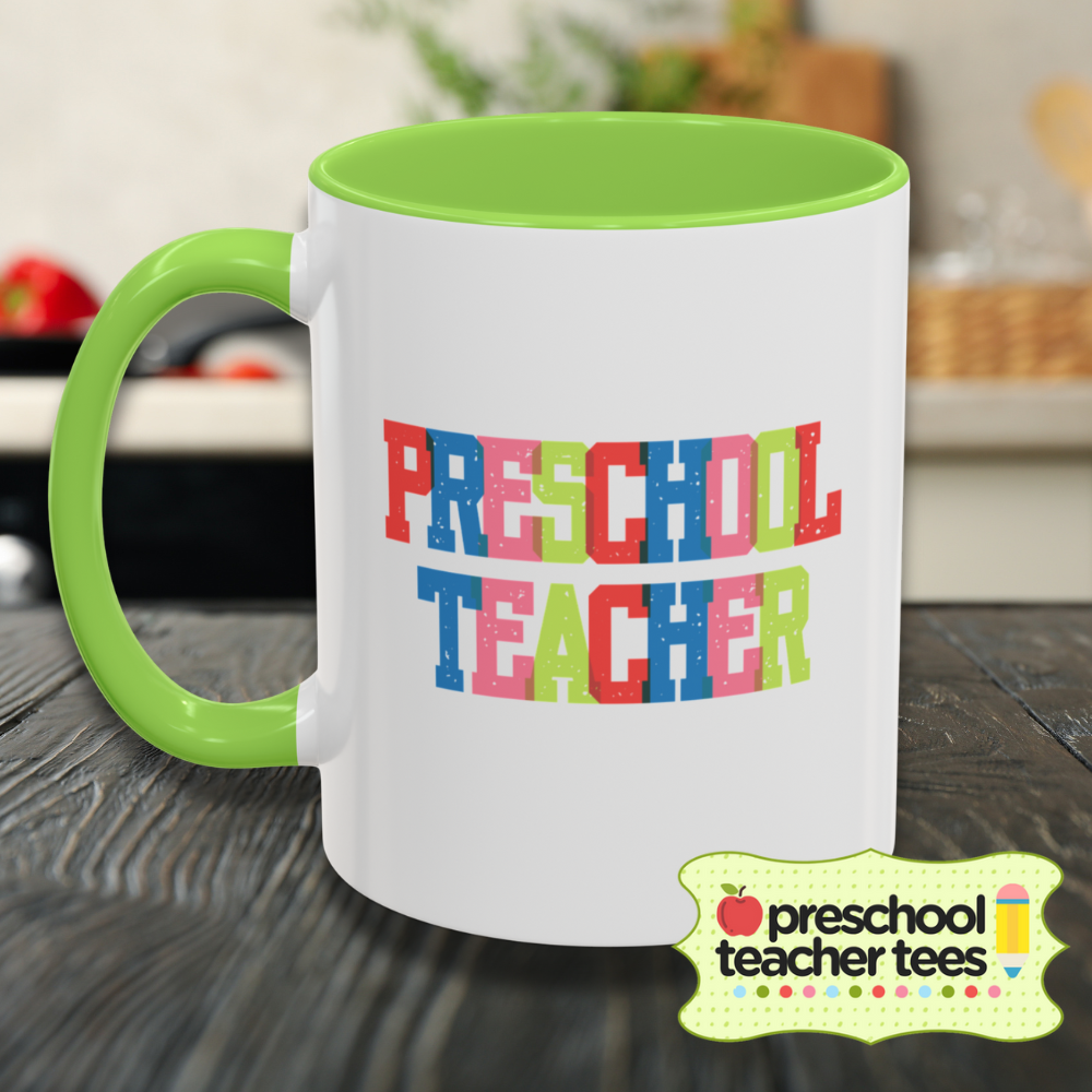 Colorful Preschool Teacher Coffee Mug