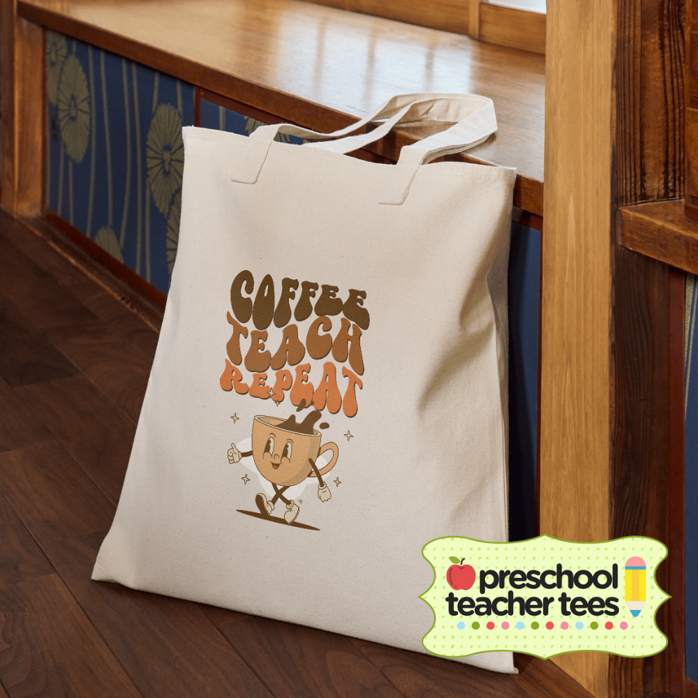 Coffee Teach Repeat Tote Bag