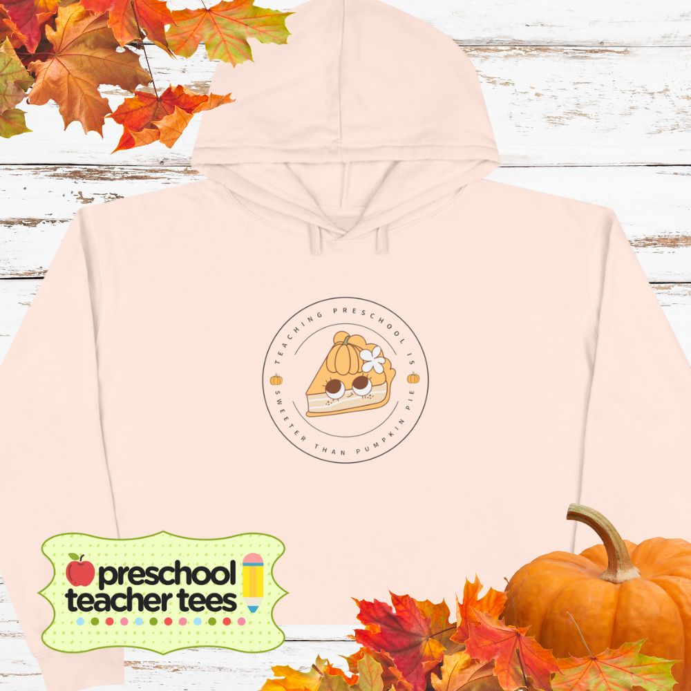 Cozy Fall "Teaching Preschool is Sweeter than Pumpkin Pie" Crop Hoodie
